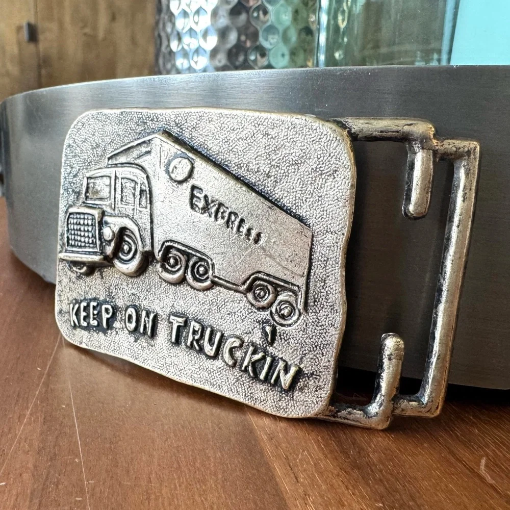 Keep on Truckin Vintage Belt Buckle